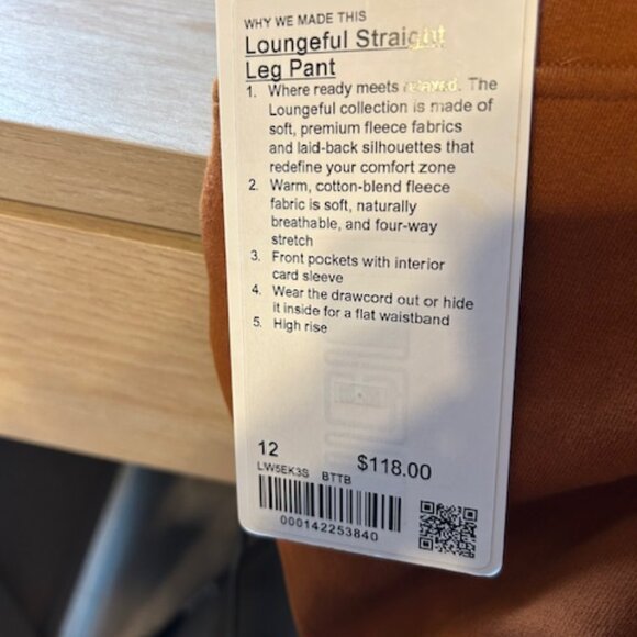 Lululemon Loungeful Straight Leg Pant - Picture 3 of 3